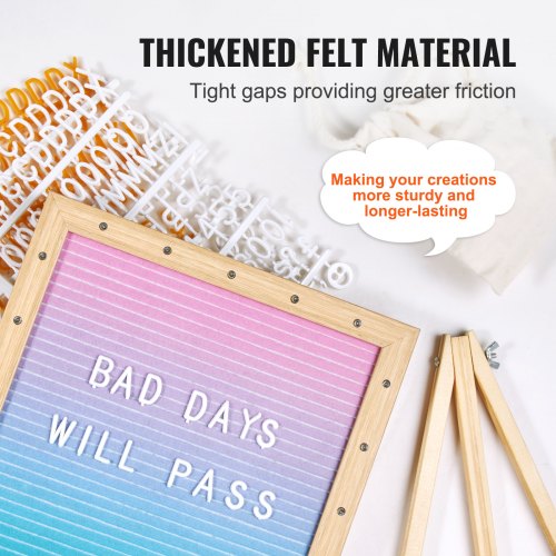 Gradient Felt Letter Board 10x10 Felt Message Board Changeable Sign