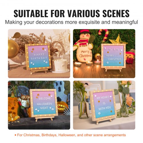 Gradient Felt Letter Board 10x10 Felt Message Board Changeable Sign