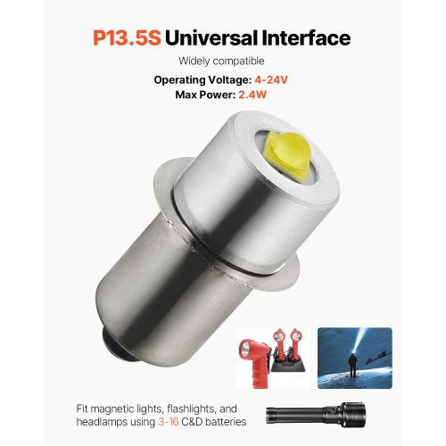 LED Flashlight Bulbs P135S 412 Volt 230LM Flashlight Conversion