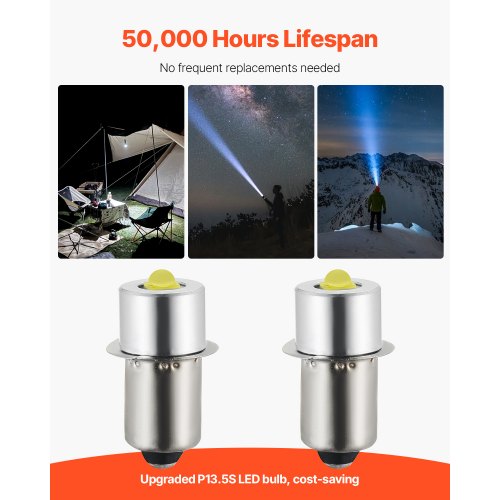 LED Flashlight Bulbs P135S 412 Volt 230LM Flashlight Conversion