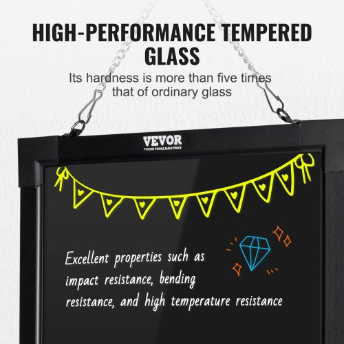 LED Message Writing Board 16x12 Illuminated Erasable Lighted Chalkboard
