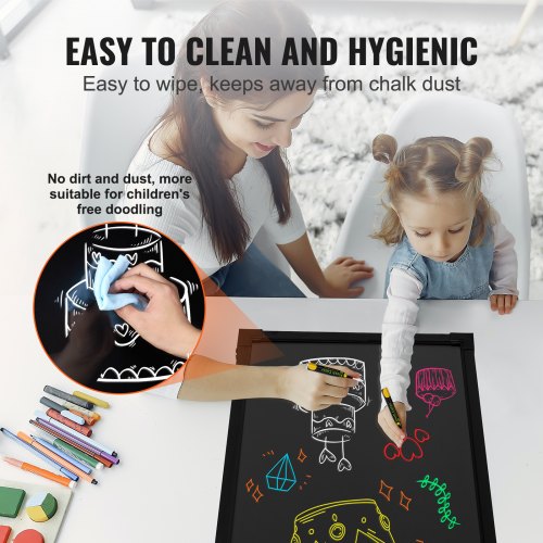 LED Message Writing Board 24x16 Illuminated Erasable Lighted Chalkboard