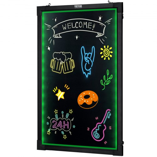 LED Message Writing Board 24x16 Illuminated Erasable Lighted Chalkboard