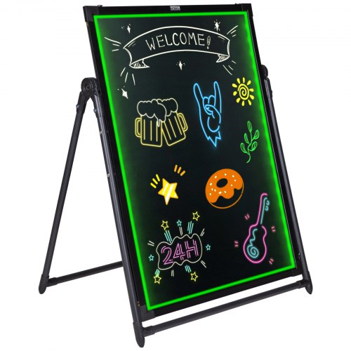 LED Message Writing Board 32x24 Illuminated Erasable Lighted Chalkboard