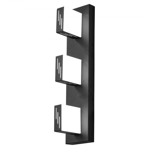 3Light LED Modern Vanity Light Fixtures 1969Inch Black Finish Bathroom