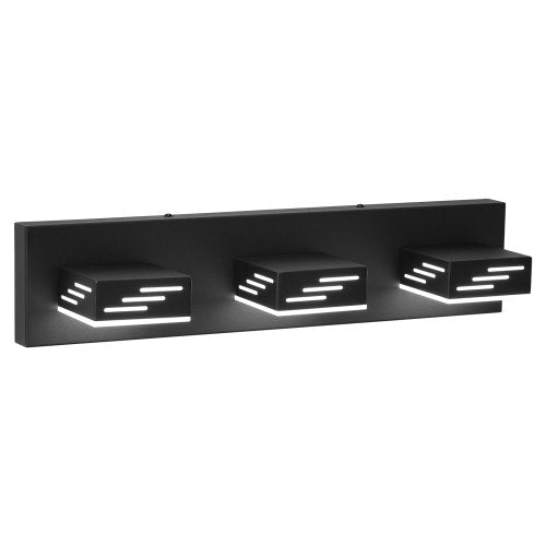 3Light LED Modern Vanity Light Fixtures 1969Inch Black Finish Bathroom