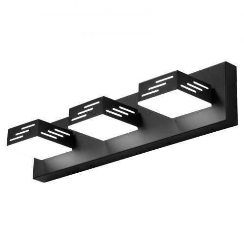 3Light LED Modern Vanity Light Fixtures 1969Inch Black Finish Bathroom