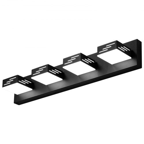 4Light LED Modern Vanity Light Fixtures 2559Inch Black Finish Bathroom