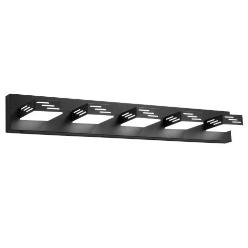 5Light LED Modern Vanity Light Fixtures 3346Inch Black Finish Bathroom
