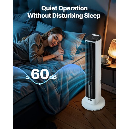 Tower Fan 233fts Velocity Quiet Floor Fan 70° Oscillating Fans for Indoors