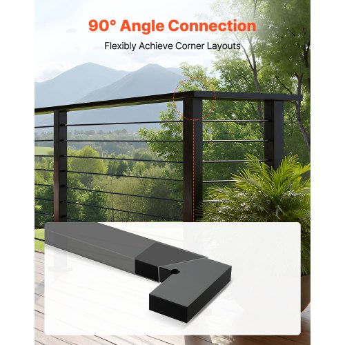 2 Pack Corner Connectors for Handrail Extension Stair Railing Accessories