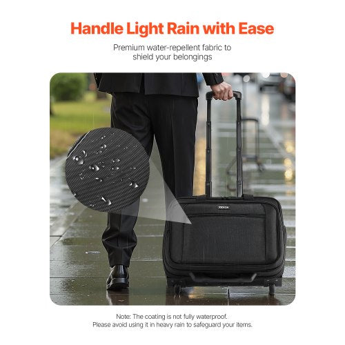 Rolling Laptop Bag Fits Up to 15.6 Inch Laptop Wheeled Briefcase Roller