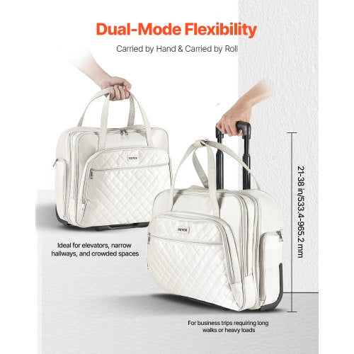 Rolling Laptop Bag Fits Up to 15.6 Inch Laptop Wheeled Briefcase Roller