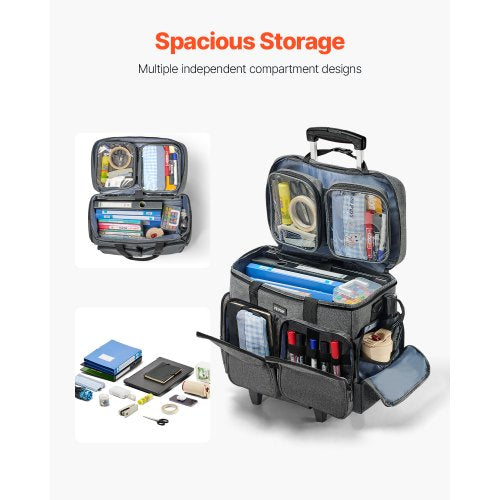 Rolling Laptop Bag Fits Up to 15.6 Inch Laptop Wheeled Briefcase Teacher