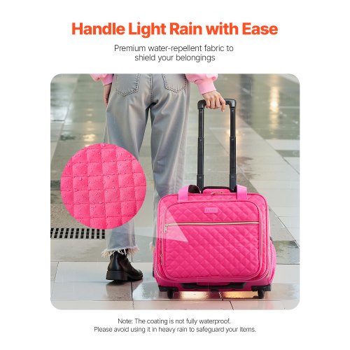 Rolling Laptop Bag Fits Up to 17.3 Inch Laptop Wheeled Briefcase Roller