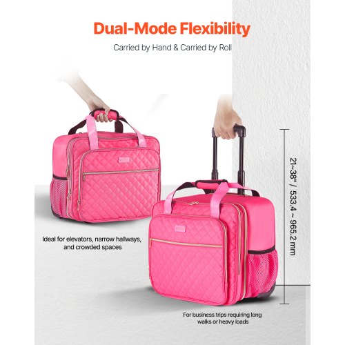 Rolling Laptop Bag Fits Up to 17.3 Inch Laptop Wheeled Briefcase Roller
