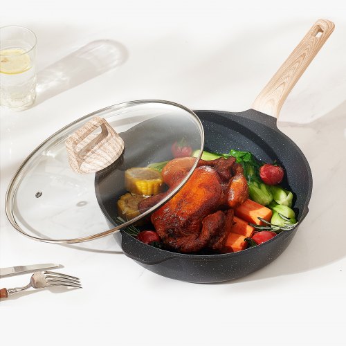 19 Piece Pots and Pans Set Granite Nonstick Cookware Set Induction