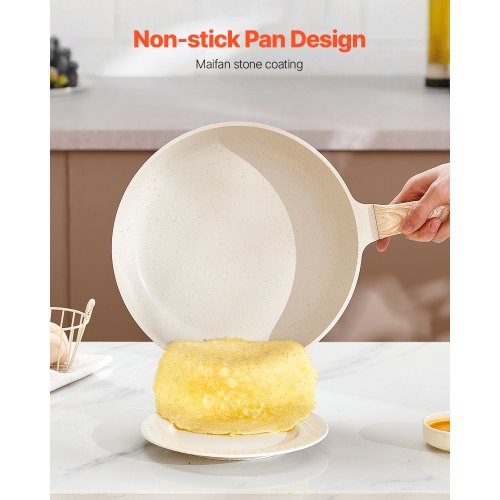 17 Piece Pots and Pans Set Granite Nonstick Cookware Set Induction