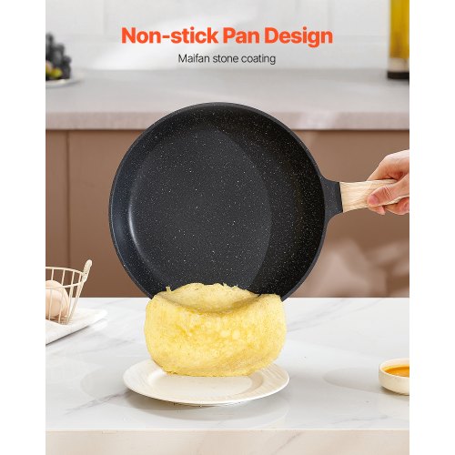 17 Piece Pots and Pans Set Nonstick Granite Cookware Set Induction