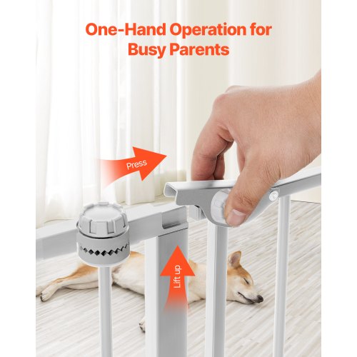 Baby Gate 192 Inches Extra Wide 28 Inches High 8Panel Foldable Dog Gate
