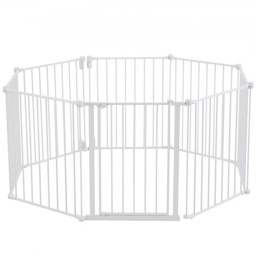 Baby Gate 192 Inches Extra Wide 28 Inches High 8Panel Foldable Dog Gate