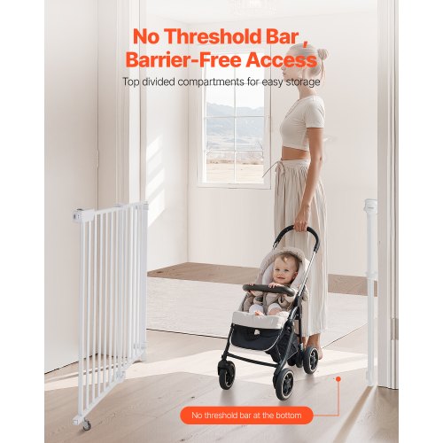 Baby Gate 29543 Inches Adjustable Width 28 Inches High Dog Gate No