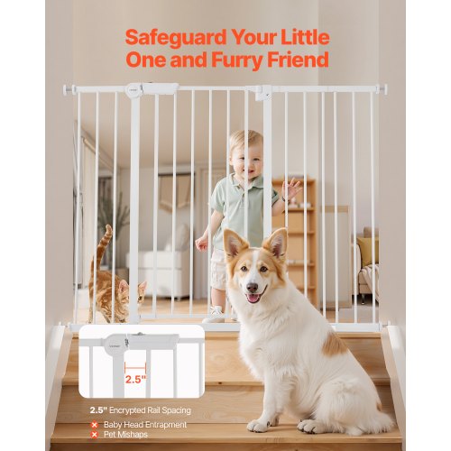 Baby Gate 2648 Inches Adjustable Width 36 Inches High Dog Gate Easy Step