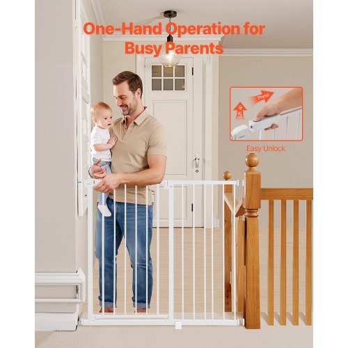 Baby Gate 2640 Inches Adjustable Width 36 Inches High Dog Gate Easy Step