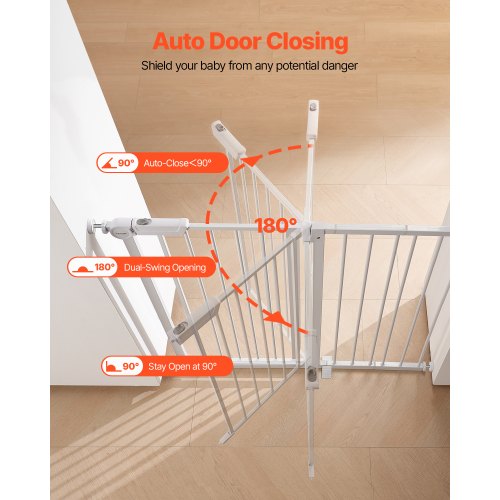 Baby Gate 2640 Inches Adjustable Width 36 Inches High Dog Gate Easy Step