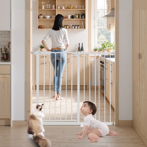 Baby Gate 2640 Inches Adjustable Width 36 Inches High Dog Gate Easy Step