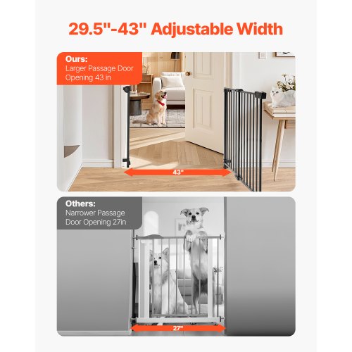 Baby Gate 29543 Inches Adjustable Width 28 Inches High Dog Gate No