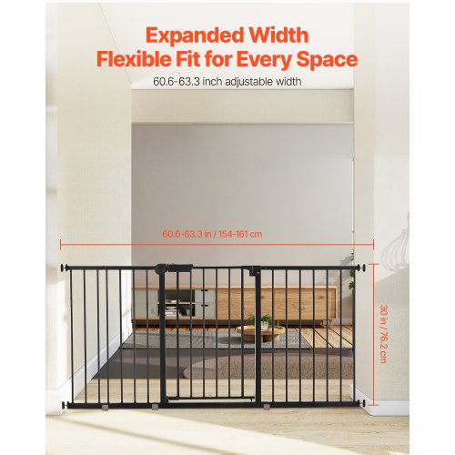 Baby Gate 606633 Inches Adjustable Width 30 Inches High Dog Gate Easy