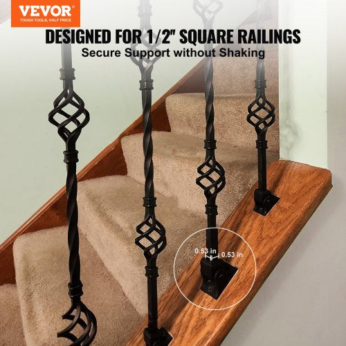 Aluminum Alloy Baluster Shoes Square Balusters Baluster Wrought Spindles
