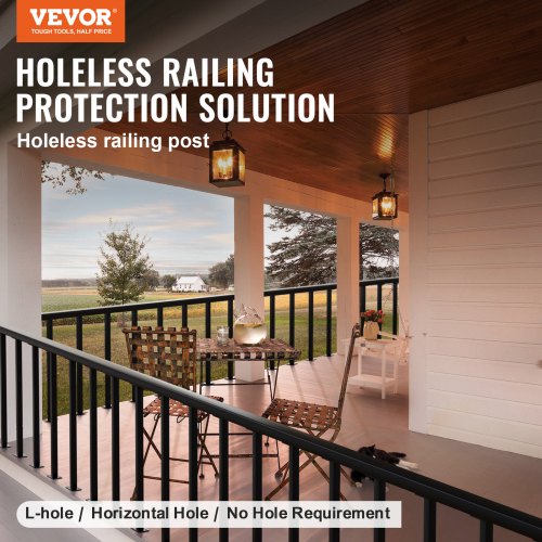 Cable Rail Post Level Deck Stair Post 36 x 15 x 15 Cable Handrail Post