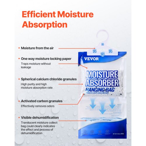 Hanging Moisture Absorber 93 oz Hanging Closet Dehumidifier Bags10