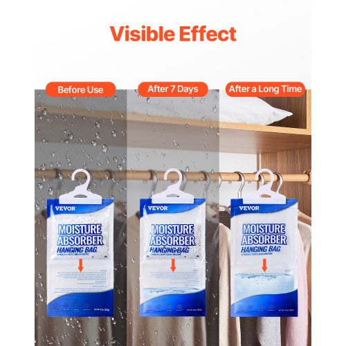 Hanging Moisture Absorber 93 oz Hanging Closet Dehumidifier Bags10