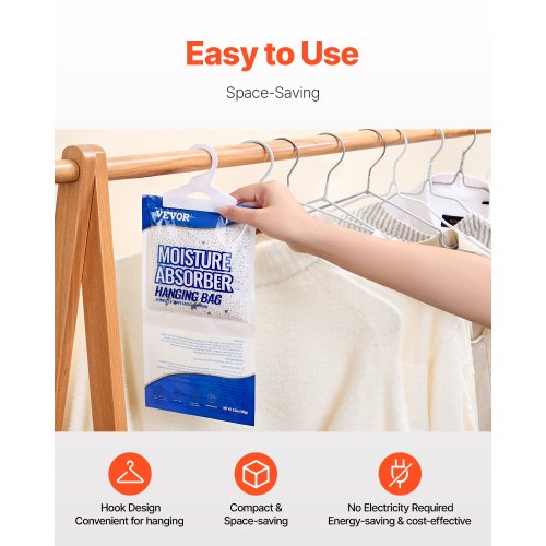 Hanging Moisture Absorber 93 oz Hanging Closet Dehumidifier Bags10