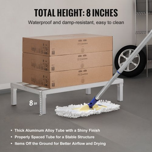 Aluminum Dunnage Rack Stationary Dunnage Rack 36” x 20” x 8” Storage Rack –
