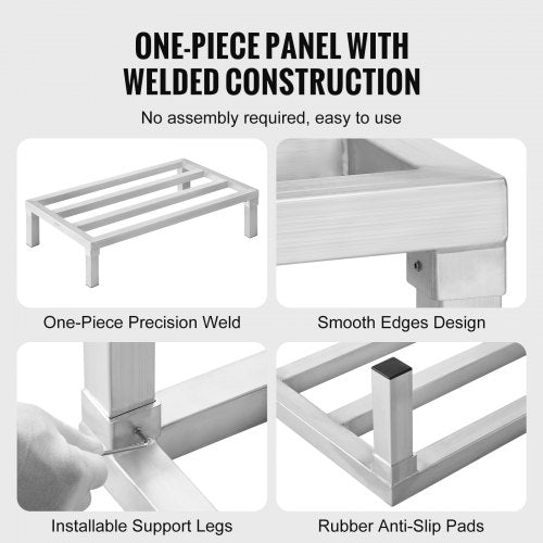 Aluminum Dunnage Rack Stationary Dunnage Rack 36” x 20” x 8” Storage Rack –