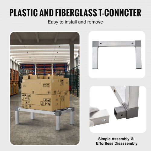 Aluminum Dunnage Rack 24” x 14” Commercial Food Floor Rack 8” Off the Floor