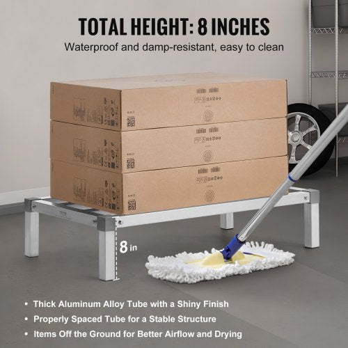 Aluminum Dunnage Rack 36” x 20” Commercial Food Floor Rack 8” Off the Floor