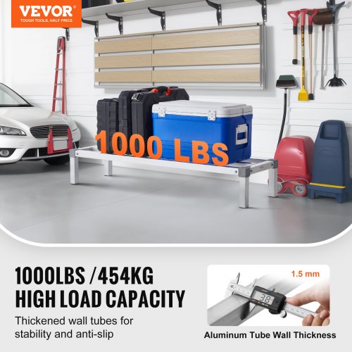 Aluminum Dunnage Rack 48 x 14 Commercial Food Floor Rack 8 Off the Floor