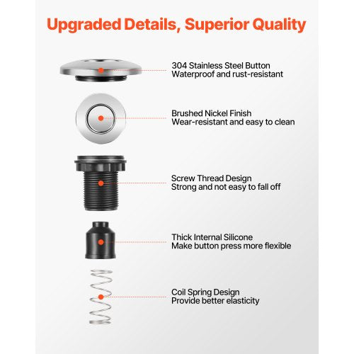 Garbage Disposal Air Switch Kit Dual Outlet Sink Top Air Switch for Food