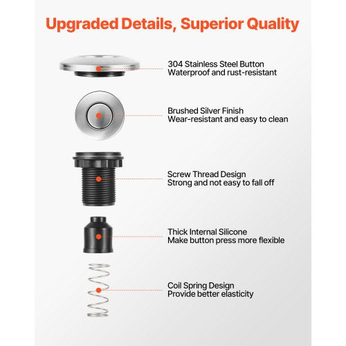 Garbage Disposal Air Switch Kit 25 Sink Top Air Switch for Food Waste 1