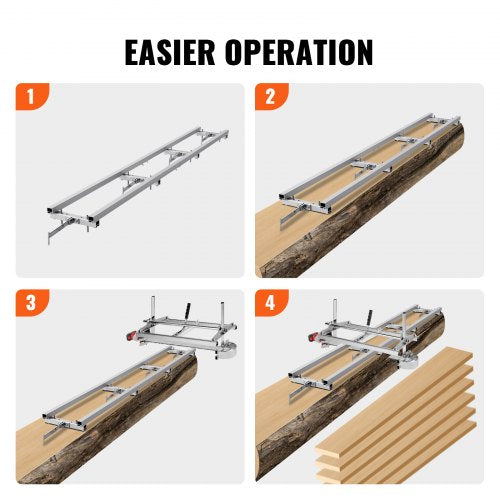 Rail Mill Guide System 9 ft Milling Guide 4 Crossbar Kits Chainsaw Mill