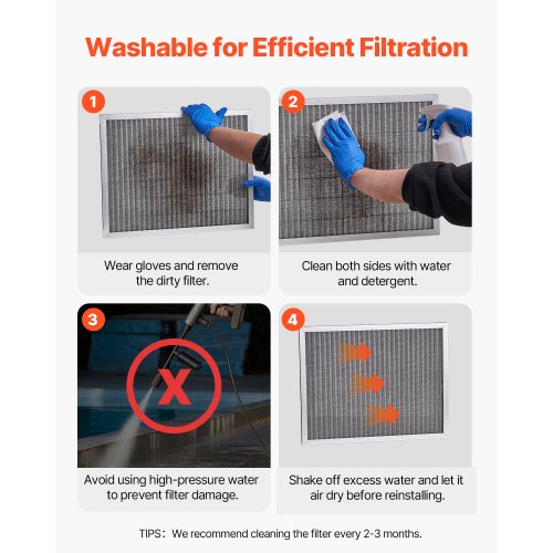 Electrostatic Air Filter 16x20x1 inch Washable Reusable Aluminum ACHVAC