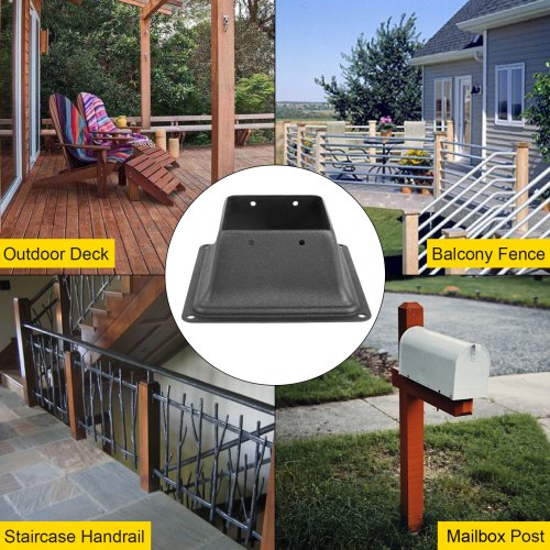 Deck Post Base 5 PCS Post Base Skirt 4x4 Actual 338x338 Post Support