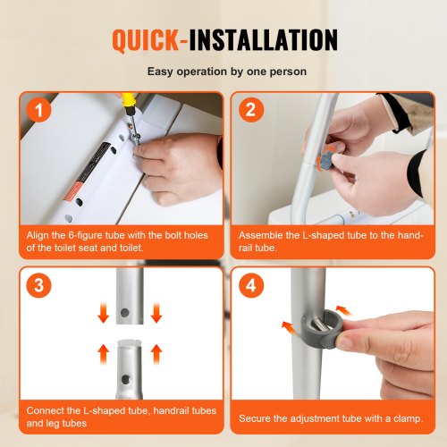Toilet Safety Rail Bathroom Toilet Seat Frame Adjustable Width Height