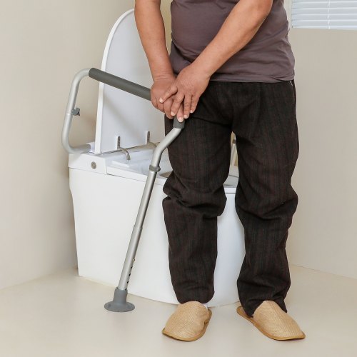 Toilet Safety Rail Bathroom Toilet Seat Frame Adjustable Width Height
