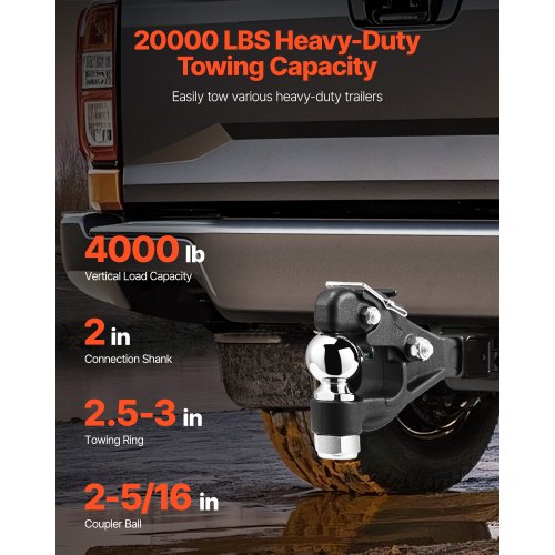 Pintle Hook 20000 lbs Pintle Hook Hitch for 2inch Hitch Hook Military